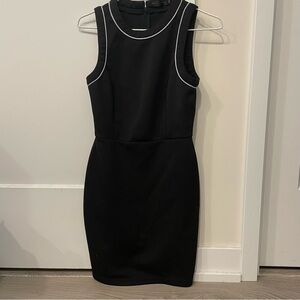 Black Sheath Mini Dress with Scoop Neck